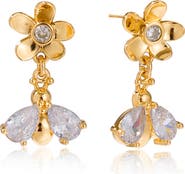LA MENO Golden Honey Drop Earrings