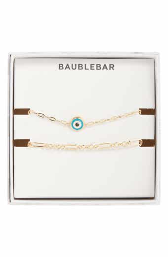 BaubleBar Stay Protected Set of 2 Evil Eye & Chain Bracelets