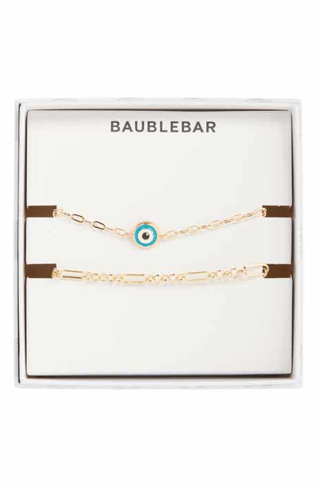 BaubleBar Stay Protected Set of 2 Evil Eye & Chain Bracelets