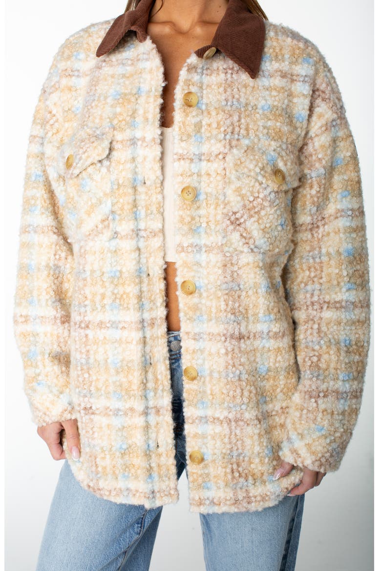 Overlander Fleece Shirt Jacket, Alternate, color, PEBBLE