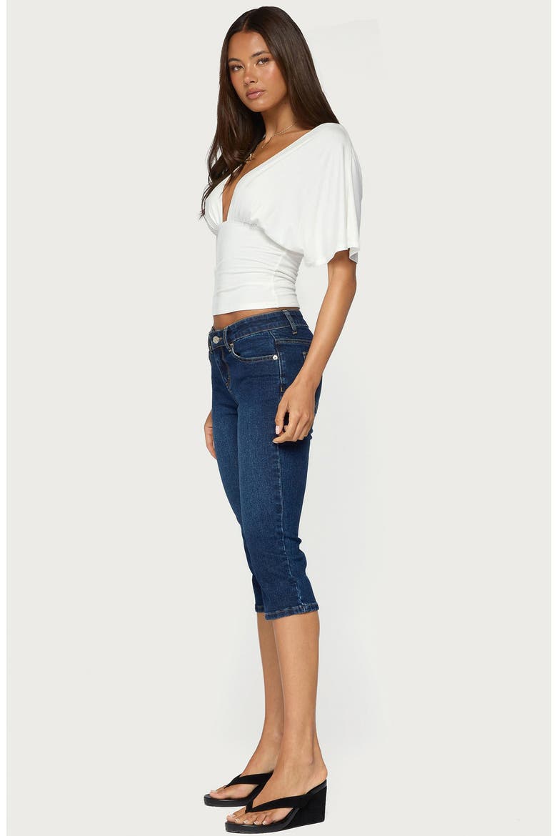 Betee Flutter Plunge Neck Top, Alternate, color, CREAM