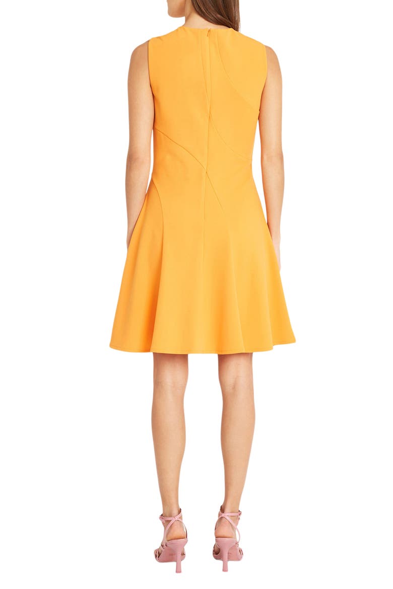 Sleeveless Fit & Flare Dress, Alternate, color, FLAME ORANGE