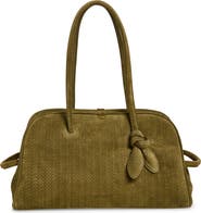 Jacquemus Le Turismo Embossed Suede Bowling Bag