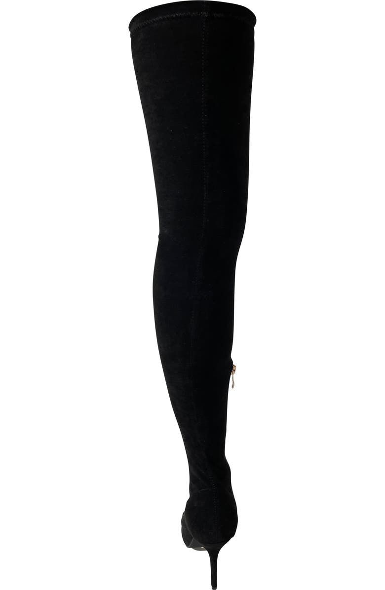 AZALEA WANG Baller Faux Suede Over the Knee Boot, Alternate, color,