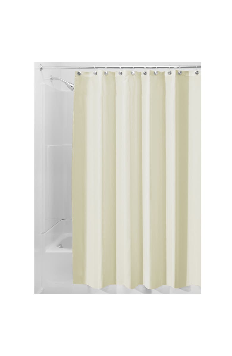 iDesign Solid Polyester Shower Curtain - 72" x 72" - Set of 2 - Brown, Alternate, color, Brown