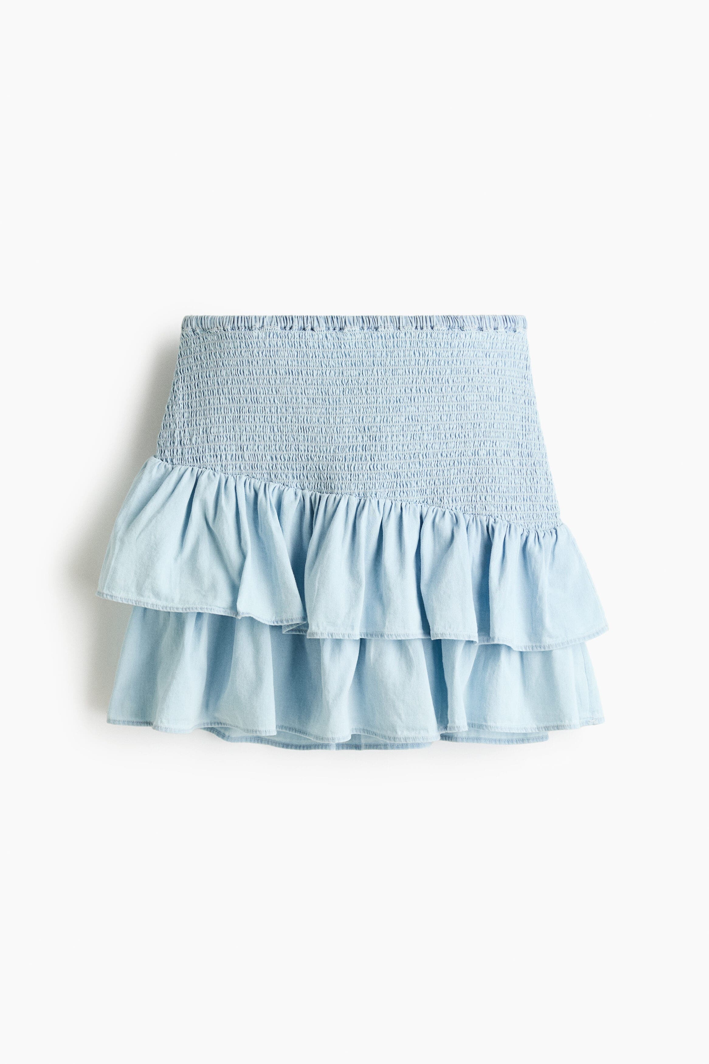 Smocked Denim Skirt - image 3