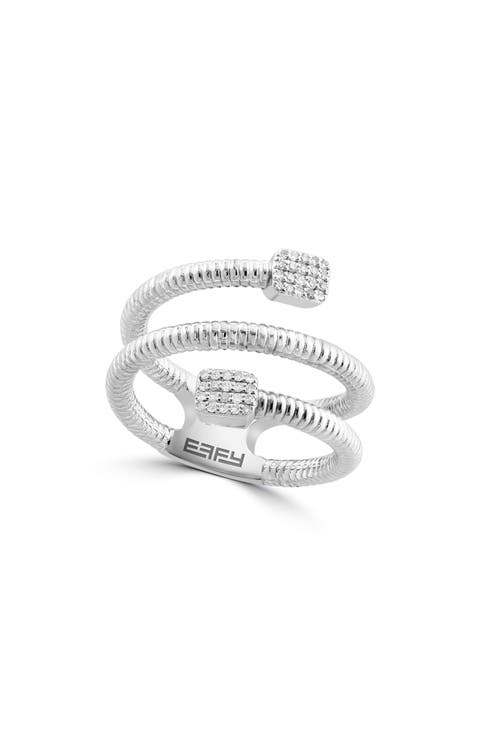 Sterling Silver Diamond Pavé Ring - 0.11ct