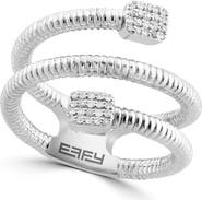 EFFY Sterling Silver Diamond Pavé Ring - 0.11ct