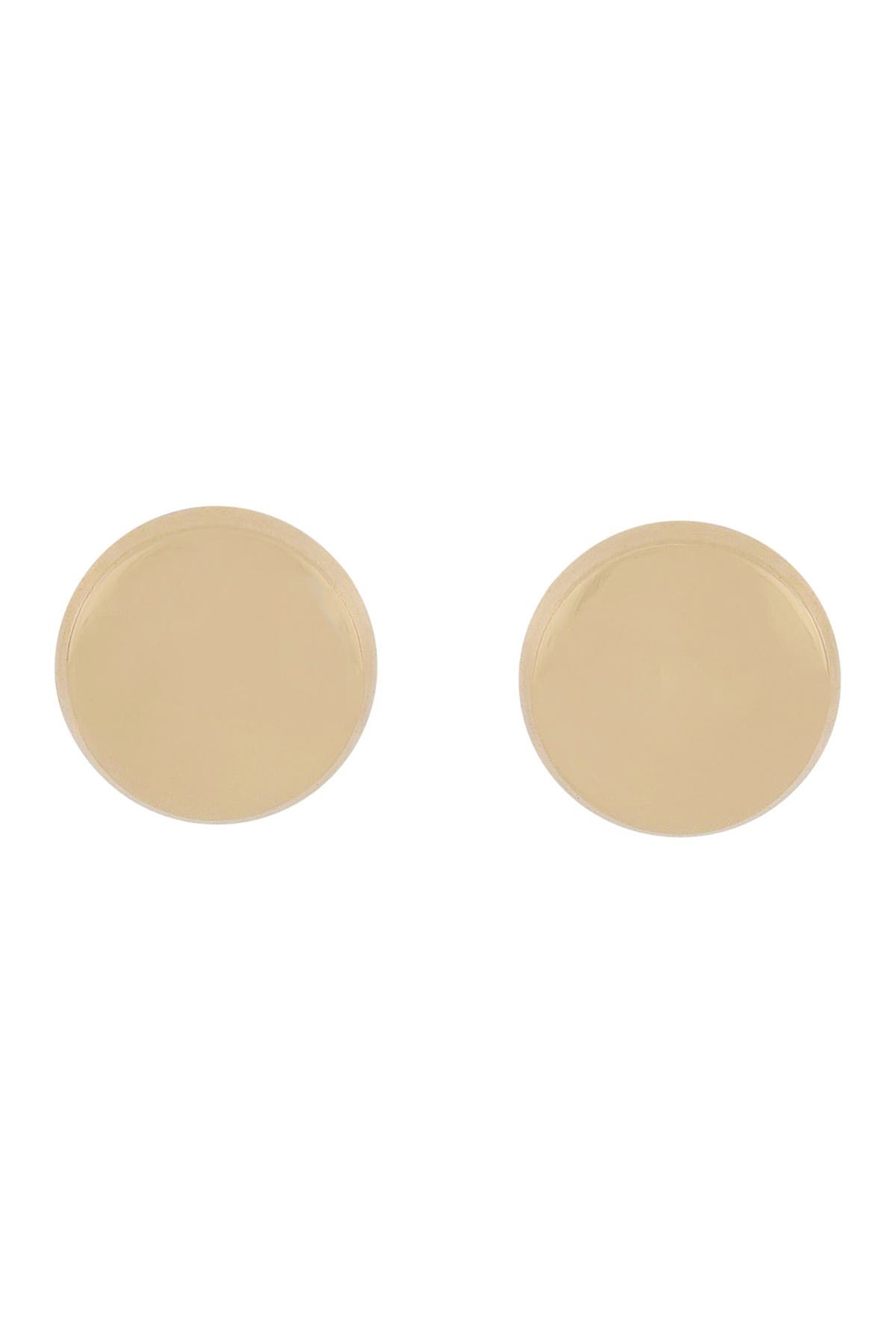 14K Yellow Gold Petite Circle Stud Earrings