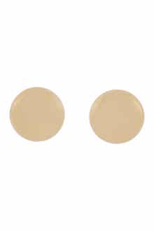 14K Yellow Gold Petite Circle Stud Earrings