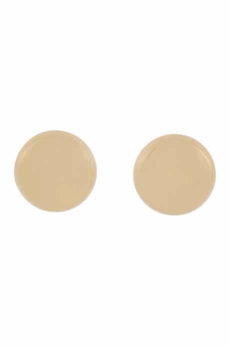 14K Yellow Gold Petite Circle Stud Earrings