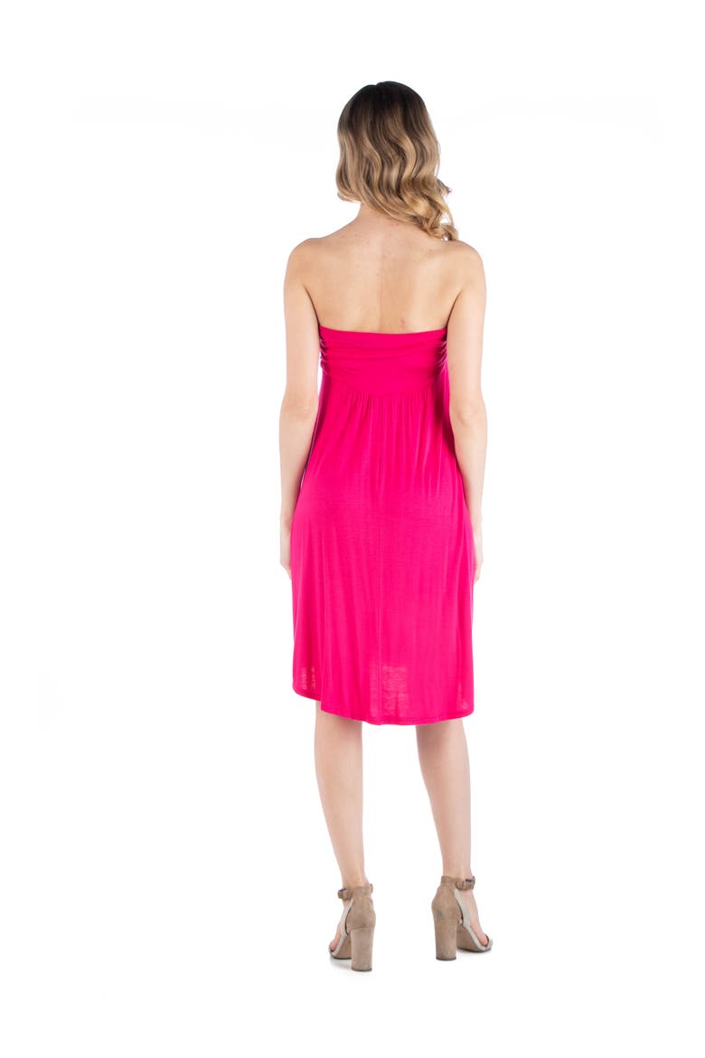 Maternity 24seven Comfort Appare Knee Length Strapless Mini Dress, Alternate, color, Pink