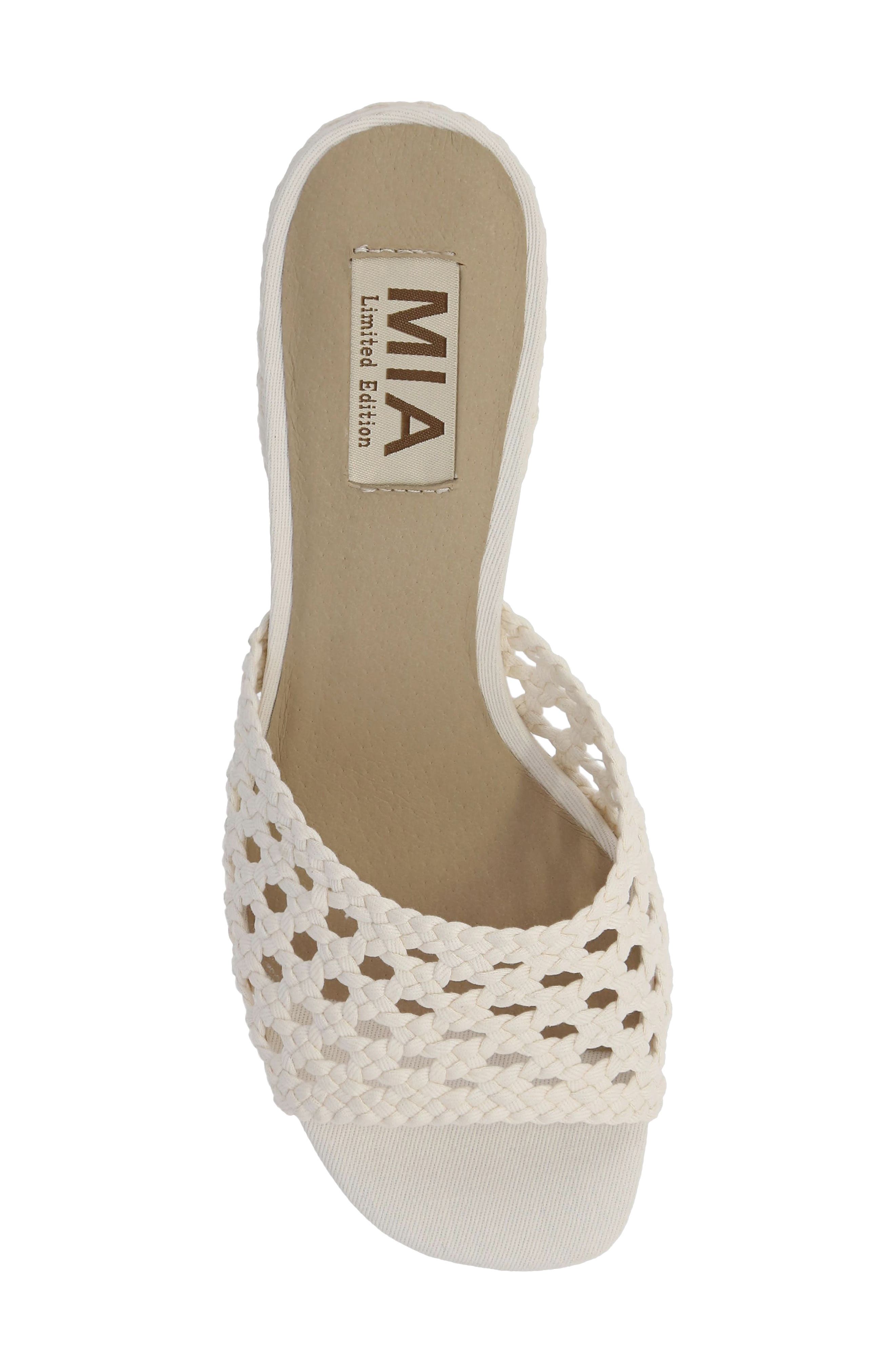 MIA Sahar Slide Sandal, Alternate, color, Bone Woven