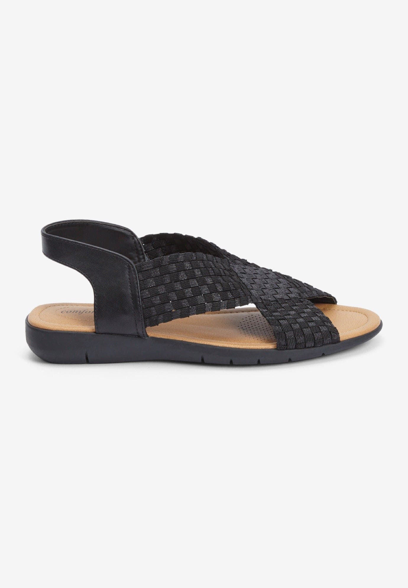 Comfortview The Celestia Sling Sandal, Alternate, color, Black Metallic