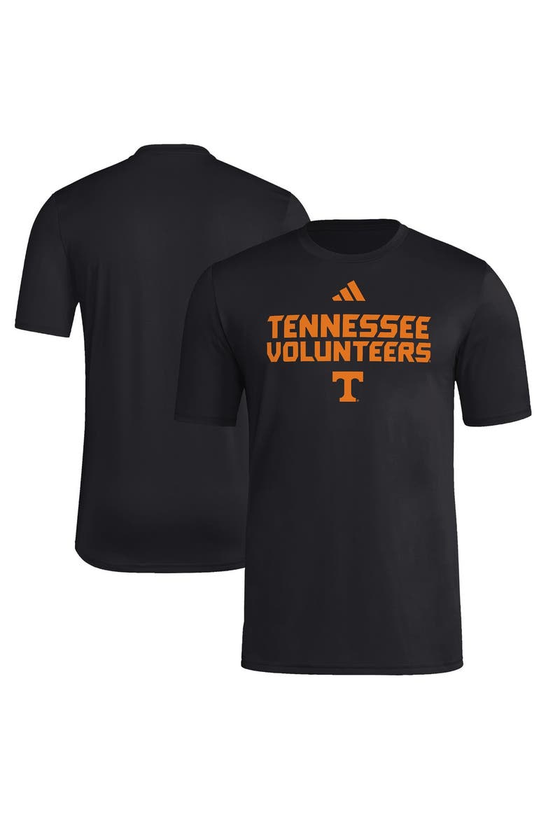 Men's adidas  Black Tennessee Volunteers Wordmark Poly T-Shirt, Main, color, Black