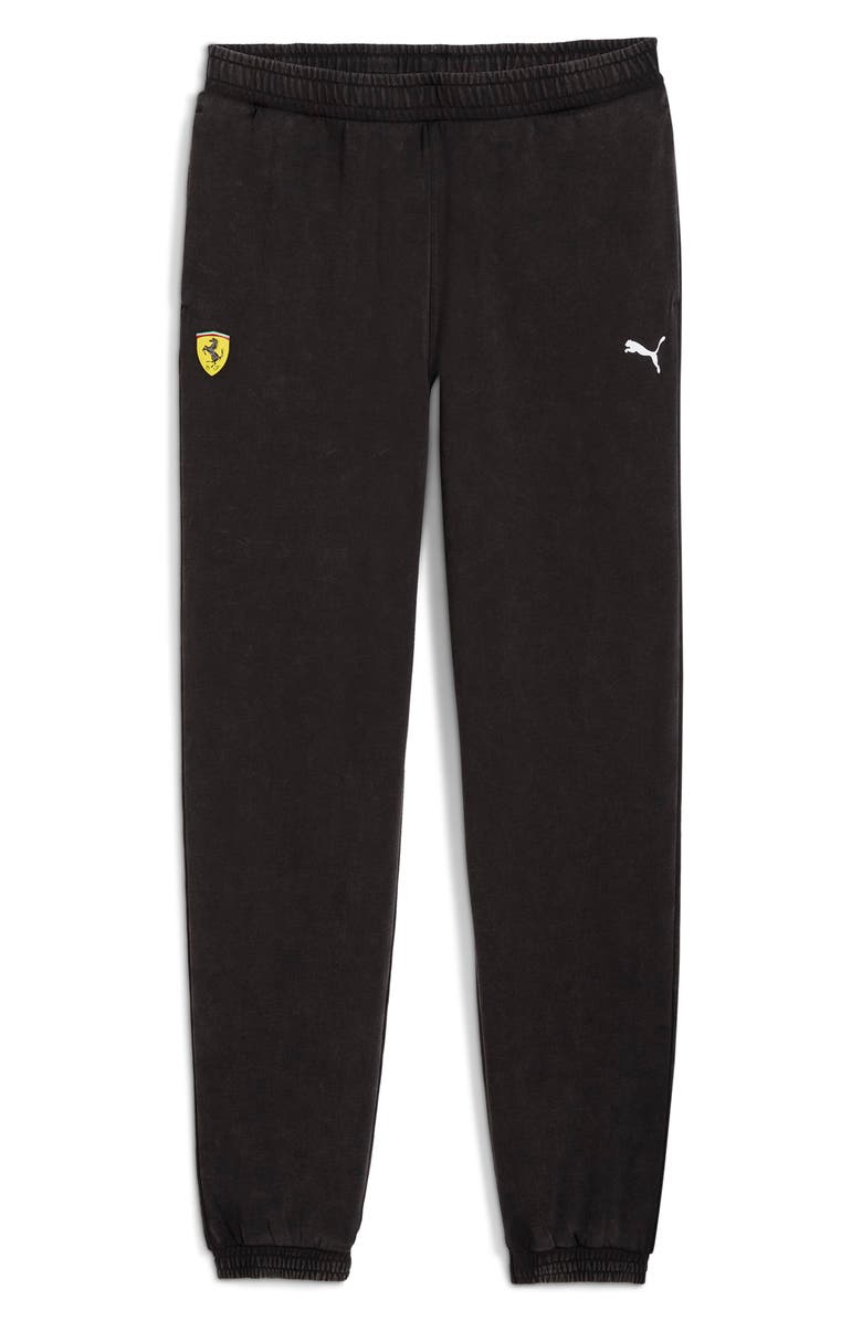 PUMA Scuderia Ferrari Sportswear Logo Cotton Sweatpants, Main, color, Puma Black