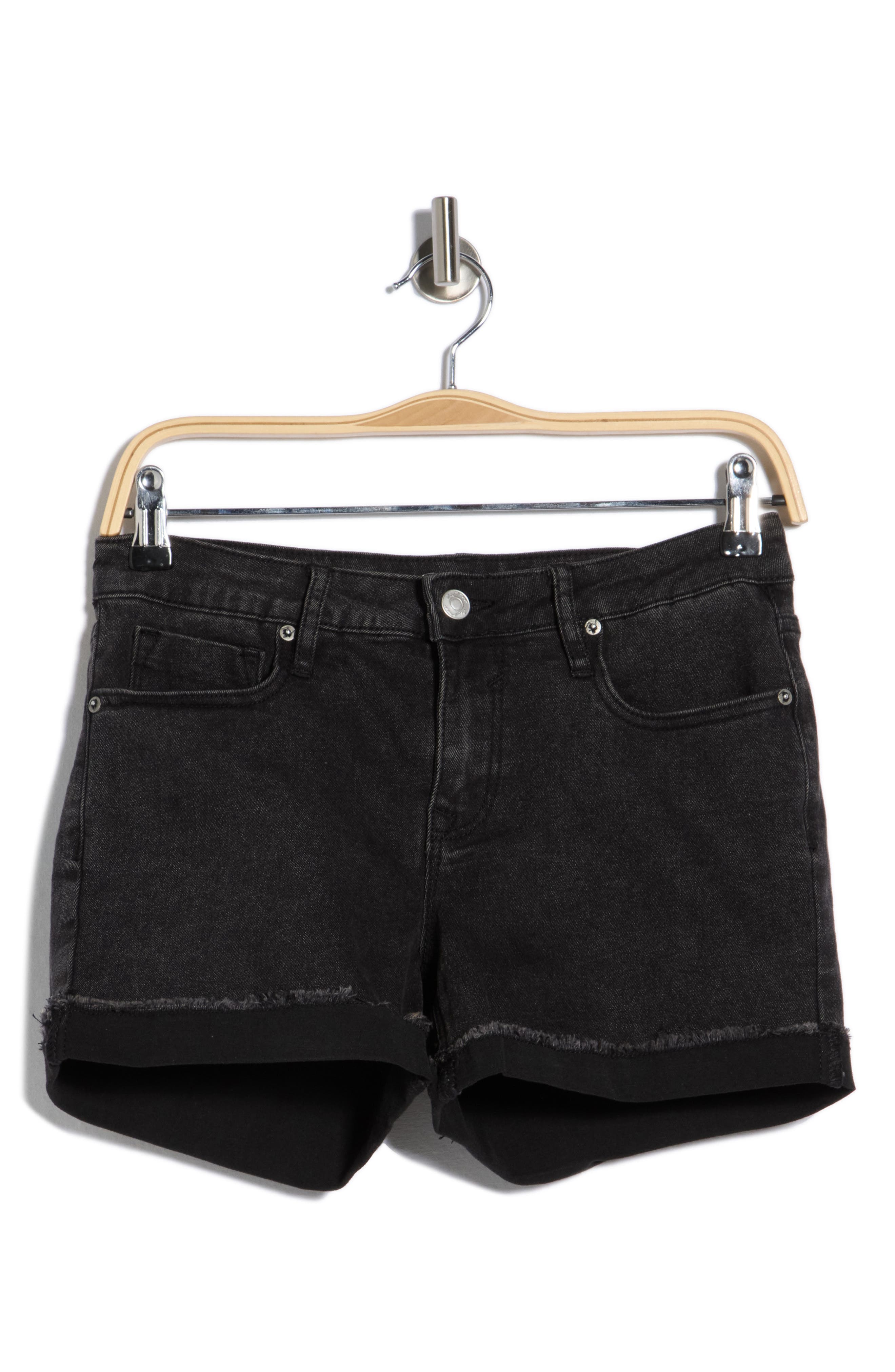 Vigoss Mid Rise Cuffed Denim Shorts