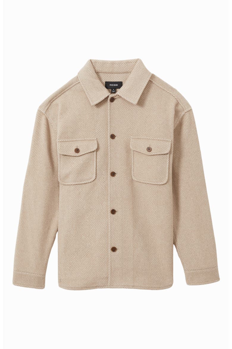 Compton Herringbone Wool Blend Shirt Jacket, Alternate, color, OATMEAL
