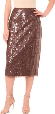 Halogen® Paiette Sequin Pencil Skirt