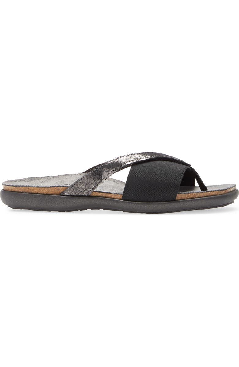 Naot Penelope Flip Flop, Alternate, color, Metallic Onyx Leather