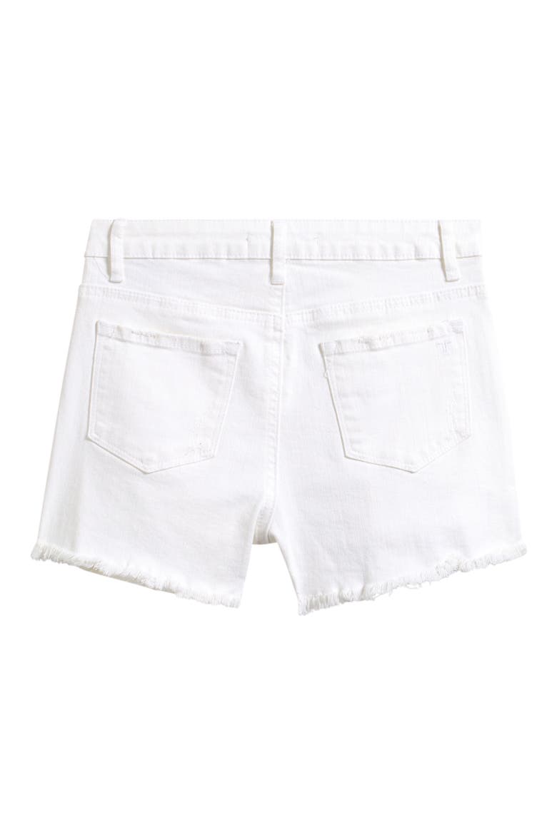 Kids' Ripped Denim Shorts, Alternate, color, WHITE