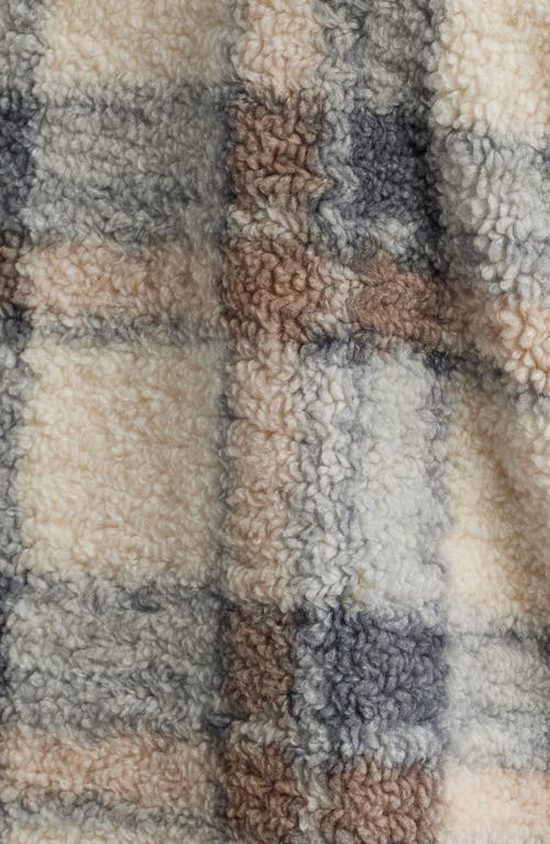 Thread & Supply Plaid Fleece Shirt Jacket In Brown Slte Combo