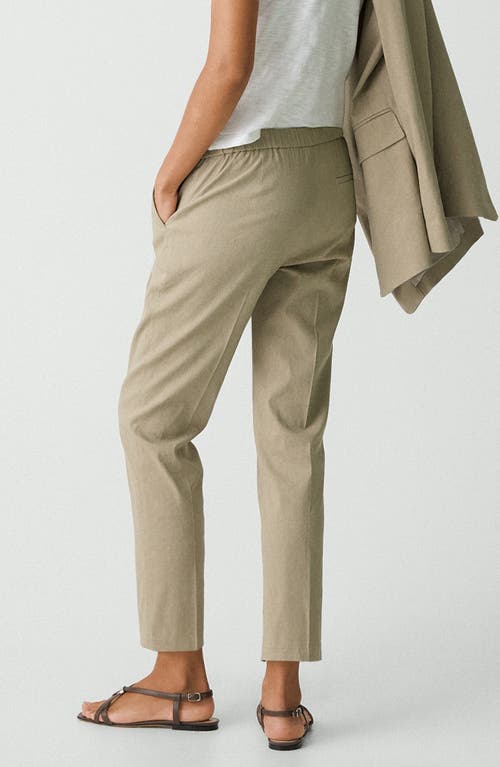 Theory Pull-on Crop Pants In Brown