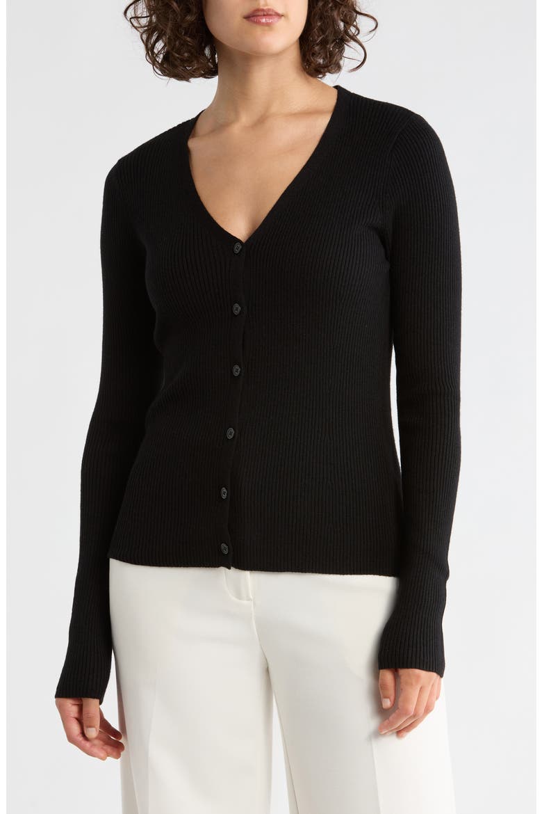 V-Neck Cardigan V-Neck Cardigan, Main, color, BLACK