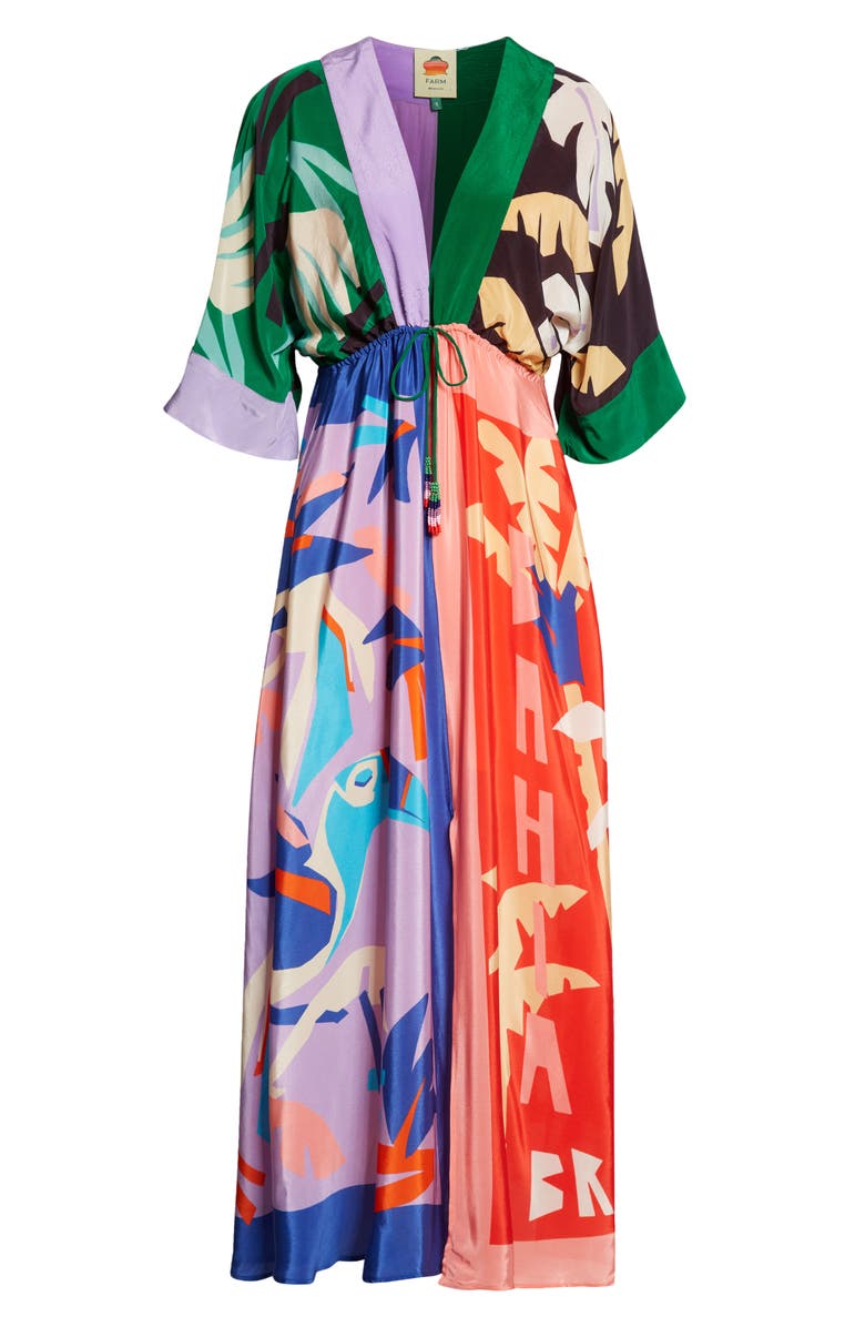 FARM Rio Brasil Bahia Colorblock Dress, Alternate, color, 