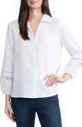 Jones New York Openwork Trim Button-Up Shirt