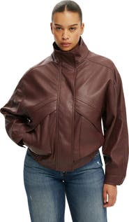 Cotton On Women's Theo Faux Leather Bomber