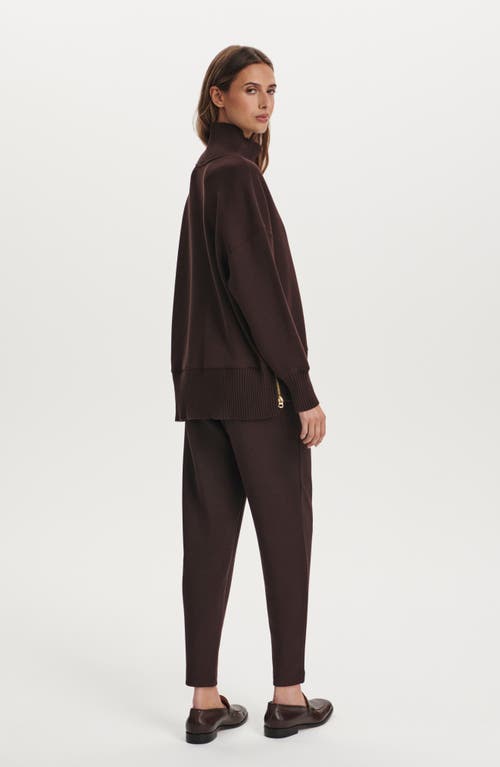 Varley Barker Turtleneck Sweatshirt In Brown