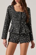 ASTR the Label Carolyn Sequin Tweed Jacket