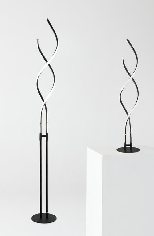 Brightech Embrace 60' Led Industrial 2-in-1 Table And Floor Lamp With Built-in Light Dimmer In Classic Black
