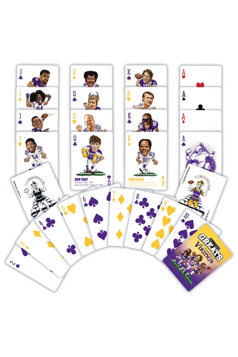 Minnesota Vikings All-Time Playing Cards, Alternate, color, Multicolor