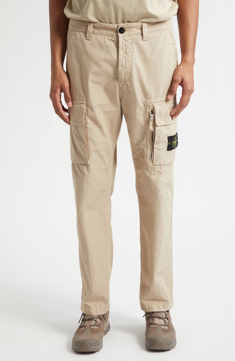 Stone Island Cotton Canvas Cargo Trousers, Main, color, V009a Desert
