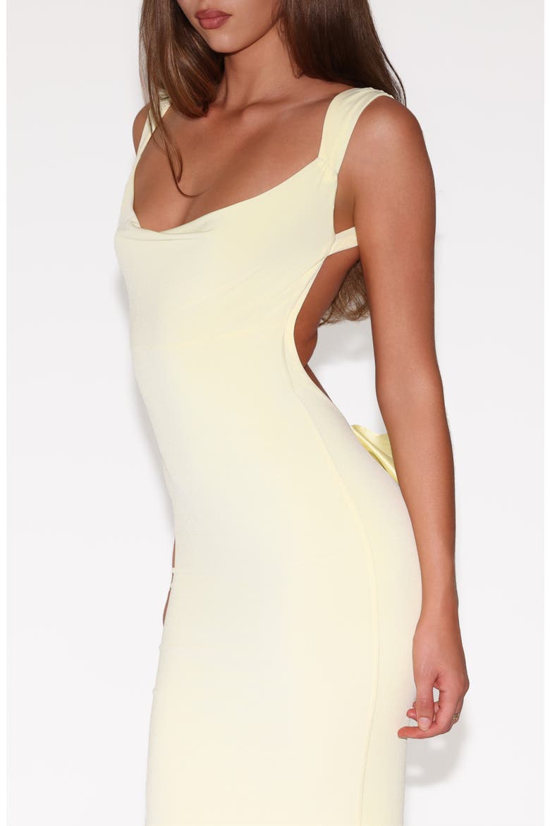 Zita Open Back Evening Dress, Alternate, color, YELLOW