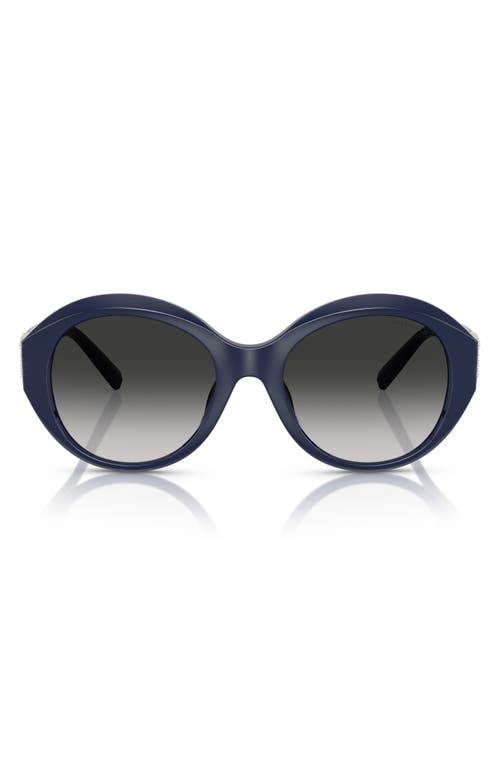 Tiffany & Co. 53mm Gradient Round Sunglasses in Blue/Grey Flash 