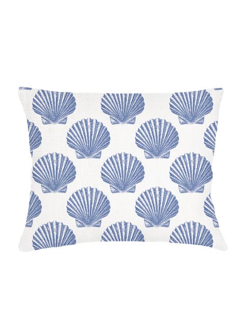 Vintage Shell Linen Dutch Euro Pillow with Down Alternative Insert