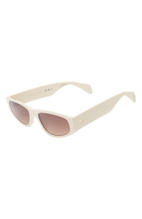 Rag & Bone 55mm Oval Sunglasses In Cream Gold