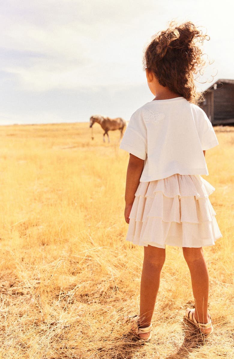 NEXT Kids' Butterfly Top & Frill Skirt Set, Alternate, color,