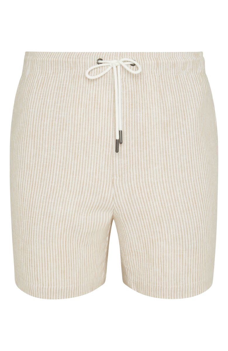 Onia Linen Blend Pull-On Shorts, Main, color, Sand