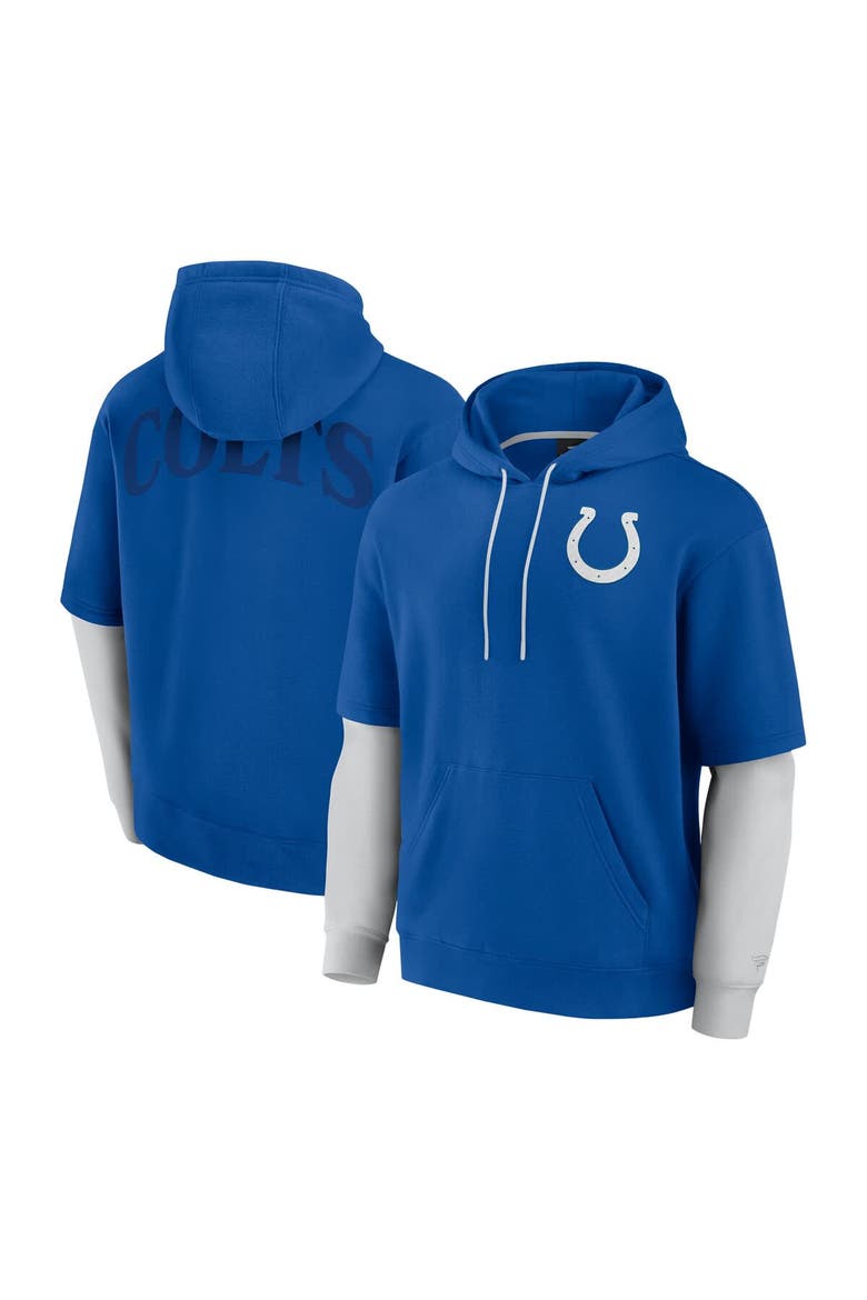 Unisex Fanatics  Royal Indianapolis Colts Sleek Elements Pullover Hoodie, Main, color, Royal