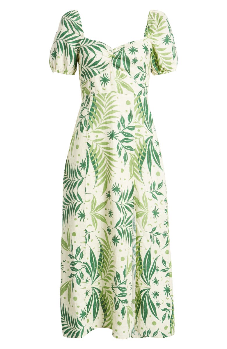 & Other Stories Puff Sleeve Linen Dress, Main, color, 