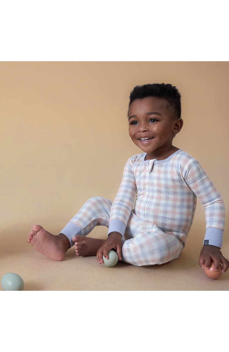 Modern Moments<sup>™</sup> by Gerber 2-Pack Unisex Tight Fitting Footless Pajamas, Alternate, color, Blue Plaid