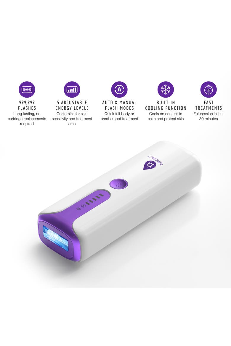 IPL Laser Hair Removal Device w - Painless Permanent Hair Reduction at Home, Alternate, color, White