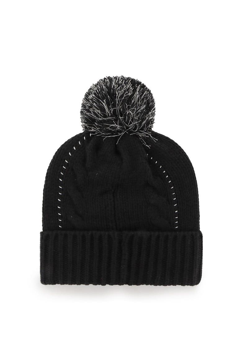 Women's '47 Black New Orleans Saints Bauble Cuffed Knit Hat with Pom, Alternate, color, Black