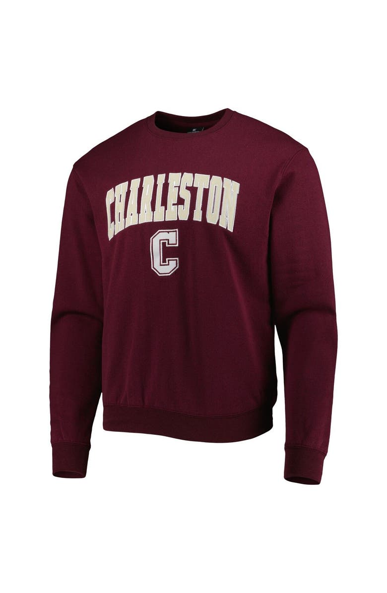 COLOSSEUM Men's Colosseum Maroon Charleston Cougars Arch Over Logo Pullover Sweatshirt, Alternate, color, Maroon