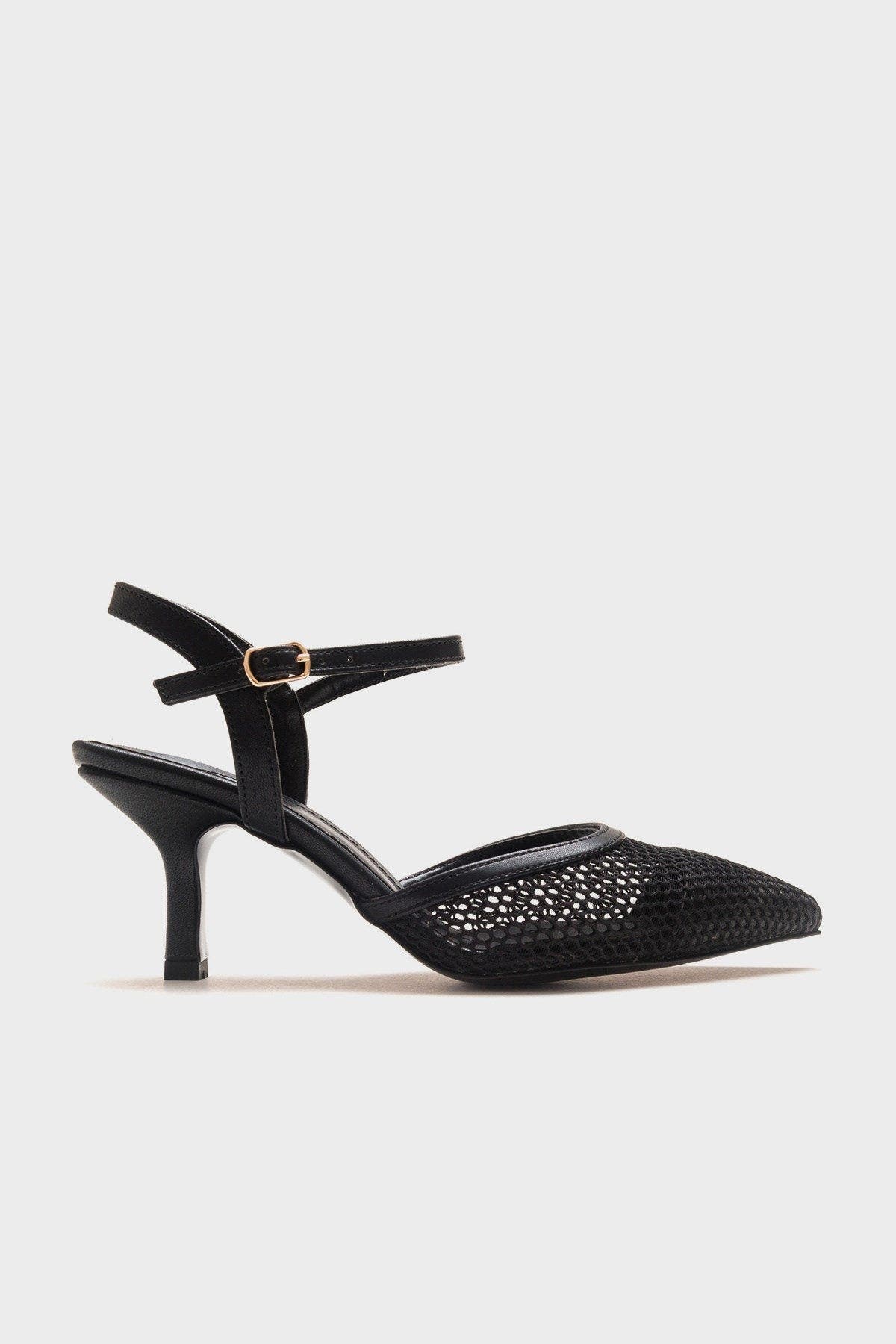 Chic Mesh Pointed Toe Pump, Alternate, color, Black
