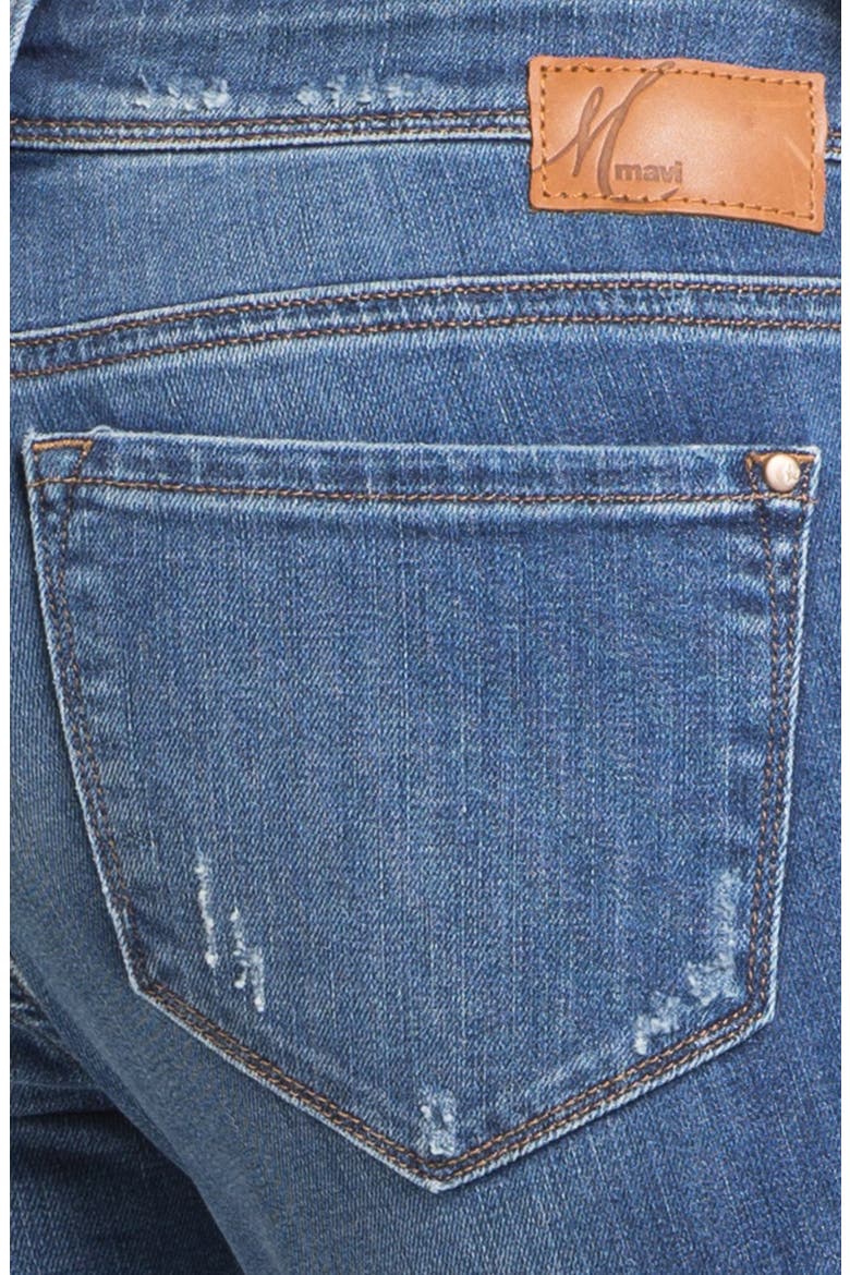 'Emma' Slim Boyfriend Jeans, Alternate, color, MID RIPPED NOLITA BLUE
